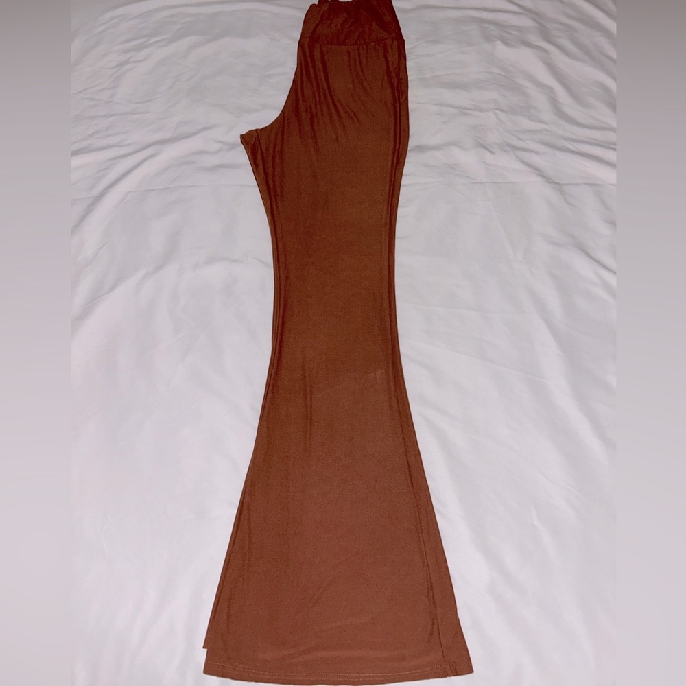 Tan wide Legged Leggings